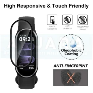 محافظ صفحه نمایش آکوآرا مدل PMMA مناسب برای ساعت هوشمند شیائومی Mi Band 5 12mm بسته سه عددی