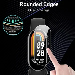 محافظ صفحه نمایش راینو مدل PMMA مناسب برای ساعت هوشمند شیائومی Mi Band 10 بسته 2 عددی