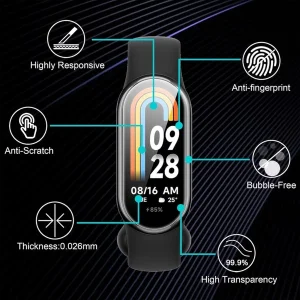 محافظ صفحه نمایش راینو مدل PMMA مناسب برای ساعت هوشمند شیائومی Mi Band 10 بسته 2 عددی