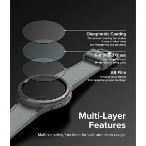 محافظ صفحه نمایش راینو مدل R-Glass مناسب برای مچ بند هوشمند سامسونگ Galaxy Watch 6 Classic 43mm