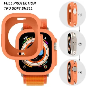 کاور راینو مدل Silic Protective مناسب برای ساعت هوشمند هاینو تکو T94 Ultra Max / T93 Ultra max / T89 Ultra / T99 Ultra Max 49mm