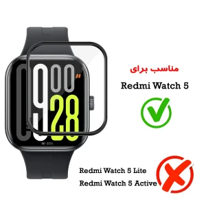 محافظ صفحه نمایش راینو مدل PMMA مناسب برای ساعت هوشمند شیائومی Redmi Watch 5 بسته 2 عددی