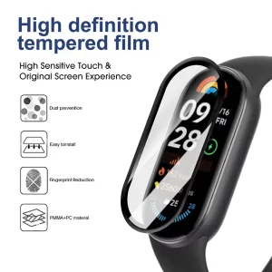 محافظ صفحه نمایش آکوآرا مدل PMMA مناسب برای ساعت هوشمند شیائومی Mi Band 10 بسته سه عددی