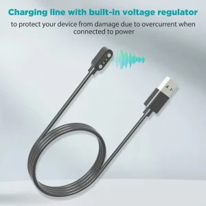 کابل شارژ راینو مدل Charger مناسب برای ساعت هوشمند هایلو Solar LS05 / LS05S / RT2 LS10 / RS4 / RS4 Plus / KW66 /