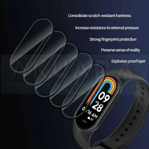 محافظ صفحه نمایش آکوآرا مدل PMMA مناسب برای ساعت هوشمند شیائومی Mi Band 6 12mm بسته سه عددی