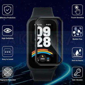محافظ صفحه نمایش آکوآرا مدل PMMA GLS مناسب برای ساعت هوشمند شیائومی Smart Band 9 Active 46mm بسته دو عددی