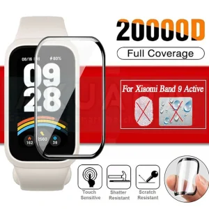 محافظ صفحه نمایش آکوآرا مدل PMMA GLS مناسب برای ساعت هوشمند شیائومی Smart Band 9 Active 46mm بسته دو عددی