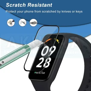 محافظ صفحه نمایش آکوآرا مدل PMMA GLS مناسب برای ساعت هوشمند شیائومی Smart Band 9 Active 46mm بسته دو عددی