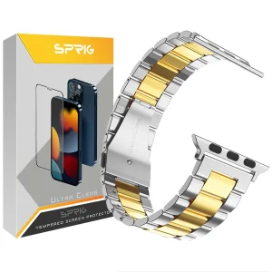 بند اسپریگ مدل 3Bid Dual color مناسب برای اپل واچ Series 8 Aluminum 45mm / Series 7 Aluminum 45mm