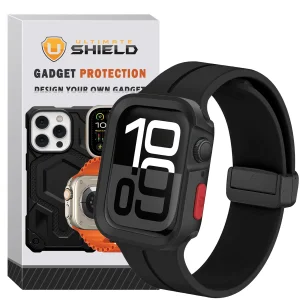 بند آلتیمیت شیلد مدل SIC Mag Defender مناسب برای اپل واچ سری 4/5/6/Se سایز 44mm به همراه کاور