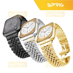 بند اسپریگ مدل 5Bead RLX مناسب برای اپل واچ Series SE 2022 Aluminum Case 40mm / SE 2021 Aluminum Case 40mm / Series 5 40mm / Series 6 40mm / Series 4 40mm