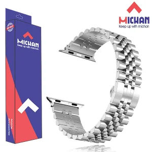 بند میچان مدل Stell Rolex مناسب برای اپل واچ سری 9 45 میلی متری/۸ ۴۵ میلی متری
