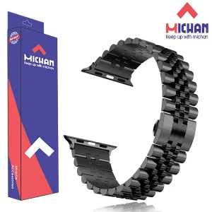 بند میچان مدل Stell Rolex مناسب برای اپل واچ سری 9 45 میلی متری/۸ ۴۵ میلی متری