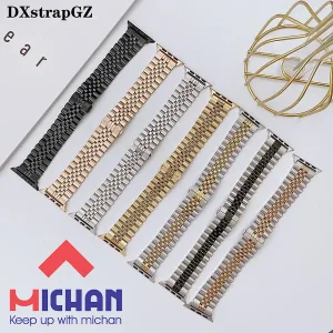 بند میچان مدل Stell Rolex مناسب برای اپل واچ سری 9 45 میلی متری/۸ ۴۵ میلی متری