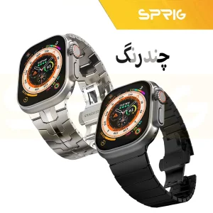 بند اسپریگ مدل Butterfly-Ironman مناسب برای اپل واچ 46 میلی متری سری 10/11 مجموعه 2 عددی