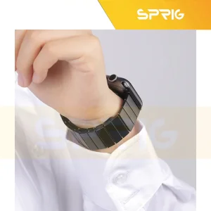 بند استیل اسپریگ مدل Magnetic Link مناسب برای اپل واچ سری Se/1/2/3/4/5/6/7/8/9/Ultra/Ultra2 سایز 42/44/45 میلی متری