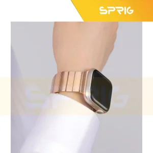 بند استیل اسپریگ مدل Magnetic Link مناسب برای اپل واچ سری Se/1/2/3/4/5/6/7/8/9/Ultra/Ultra2 سایز 42/44/45 میلی متری