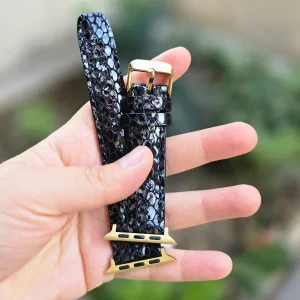 بند صنایع چرم پیری مدل PL05G مناسب برای اپل واچ 42/44/45/49 میلی متری تمام سری ها