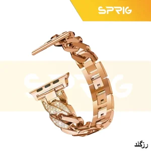 بند اسپریگ مدل CTR Diamond مناسب برای اپل واچ Series 8 Aluminum 45mm / Series 7 Aluminum 45mm