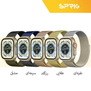 بند اسپریگ مدل Milanese مناسب برای اپل واچ SE 2022 44mm