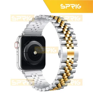 بند اسپریگ مدل 5Bead Dual color مناسب برای اپل واچ Series 7 Aluminum 41mm / Series 8 Aluminum 41mm / Series 9 Aluminum 41mm