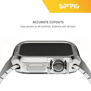 بند اسپریگ مدل Simple Link Lux مناسب برای اپل واچ سری 7/8/9 سایز 41mm به همراه کاور