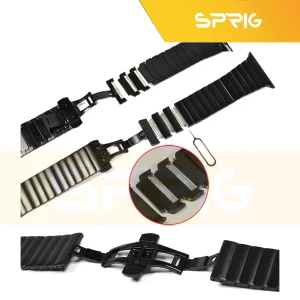 بند اسپریگ مدل Butterfly مناسب برای اپل واچ Series 8 45mm / Series 9 45mm