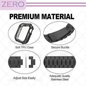 بند زیرو مدل 3Bid-Cover-ZR مناسب برای اپل واچ Series 8 Aluminum 41mm / Series 7 Aluminum 41mm به همراه کاور