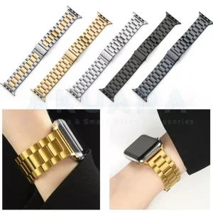بند آکوآرا مدل 3Bead مناسب برای اپل واچ سری Se/1/2/3/4/5/6/7/8/9 سایز 42/44/45 میلیمتری