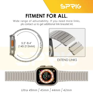 بند اسپریگ مدل Butterfly Link مناسب برای اپل واچ Series 7 45mm / Series 8 45mm / Series 9 45mm
