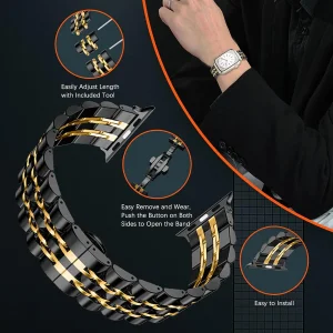 بند آلتیمیت شیلد مدل 7Bead BCK مناسب برای اپل واچ 42/44/45/49 میلی متری سری Se/1/2/3/4/5/6/7/8/9/Ultra/Ultra2/Ultra3