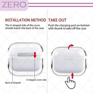 کاور زیرو مدل Clear-ZR مناسب برای کیس اپل ایرپاد Airpods Pro