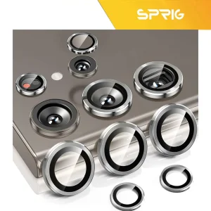 محافظ لنز دوربین رینگی اسپریگ مدل Ring metal مناسب برای گوشی موبایل سامسونگ Galaxy S25 ultra