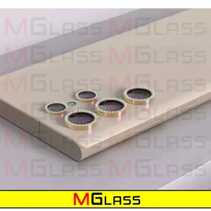 محافظ لنز دوربین ام‌گلس مدل Diamond-Ring-MG مناسب برای گوشی موبایل سامسونگ Galaxy S24 Ultra
