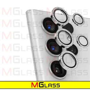 محافظ لنز دوربین ام‌گلس مدل Diamond-Ring-MG مناسب برای گوشی موبایل سامسونگ Galaxy S24 Ultra