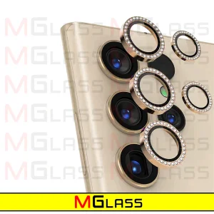 محافظ لنز دوربین ام‌گلس مدل Diamond-Ring-MG مناسب برای گوشی موبایل سامسونگ Galaxy S24 Ultra