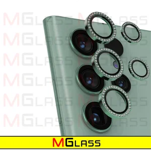محافظ لنز دوربین ام‌گلس مدل Diamond-Ring-MG مناسب برای گوشی موبایل سامسونگ Galaxy S24 Ultra