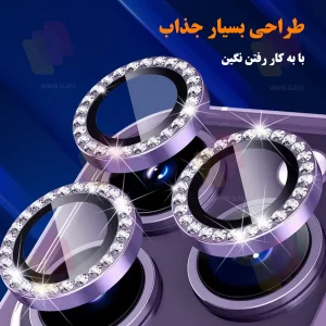 محافظ لنز دوربین شیشه‌ای شهر گلس مدل NRIS20 مناسب برای گوشی موبایل شیائومی Poco F6