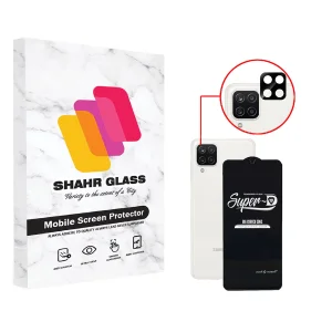محافظ لنز دوربین شهر گلس مدل 2SFA مناسب برای گوشی موبایل سامسونگ Galaxy A22 4G به همراه محافظ صفحه نمایش