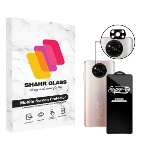 محافظ لنز دوربین شهر گلس مدل 2SFA مناسب برای گوشی موبایل شیائومی Poco X3 به همراه محافظ صفحه نمایش