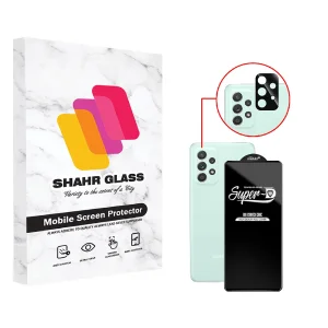 محافظ لنز دوربین شهر گلس مدل 2SFA مناسب برای گوشی موبایل سامسونگ Galaxy A52 به همراه محافظ صفحه نمایش