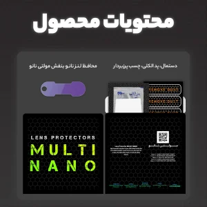 محافظ لنز دوربین بنفش مولتی نانو مدل X-L2P مناسب برای گوشی موبایل دوجی S88 Pro بسته دو عددی