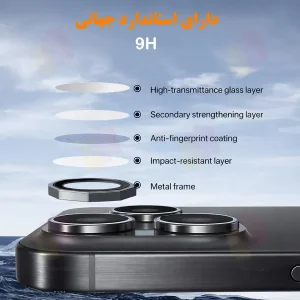 محافظ لنز دوربین شیشه‌ای شهر گلس مدل R8ZS مناسب برای گوشی موبایل اپل iPhone 13 Pro Max