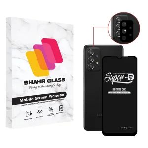 محافظ لنز دوربین شهر گلس مدل 2SFA مناسب برای گوشی موبایل سامسونگ Galaxy A53 5G به همراه محافظ صفحه نمایش