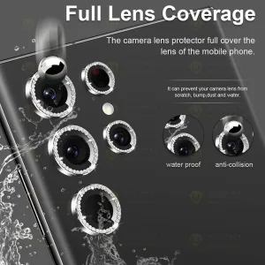 محافظ لنز دوربین آلتیمیت شیلد مدل Ring Diamond UL مناسب برای گوشی موبایل سامسونگ Galaxy S25 Ultra