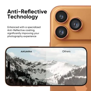 محافظ لنز دوربین فلزی آکوآرا مدل RNG مناسب برای گوشی موبایل اپل iPhone 17 Pro