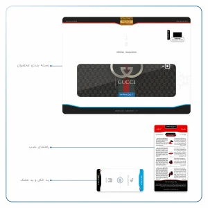 برچسب پوششی ماهوت مدل GUCCI-Logo مناسب برای تبلت سامسونگ Galaxy Tab S4 10.5 2018 T835