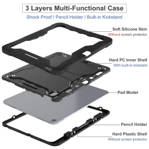 کاور سامورایی مدل Megatron مناسب برای تبلت اپل iPad Air 11 2024 / Air 11 2025 / Air 4 / Air 5