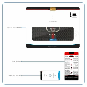 برچسب پوششی ماهوت مدل GUCCI-Logo مناسب برای تبلت سامسونگ Galaxy Tab S6 2019 SM-T865