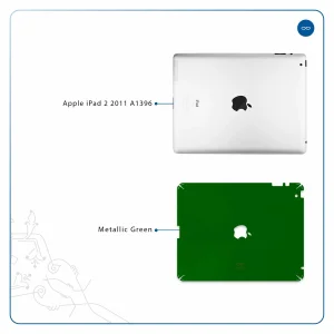 برچسب پوششی ماهوت مدل Metallic-Green مناسب برای تبلت اپل iPad 2 2011 A1396
